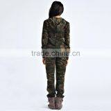 Fashion Women Supersoft All Over Military Style Zip Hooded Camo Onesie Adult thumbnail-2