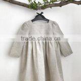 Little Girls Summer Linen Long Sleeves Girl Clothing Design Baby Clothes Dresses thumbnail-1