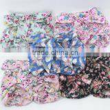 Hottest Floral Print Headband 100% Cotton Baby Headband Girl Flower Head Wrap thumbnail-3