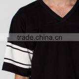 Hot Sale v Neck Two Tone t- Shirt Wholesale thumbnail-4