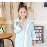 5-11 Years Old Kids Lovely Princess Trench Long Coat Synthetic Suede Dust Coat thumbnail-4