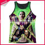 Wholesale 3d Design Mens Fitness 100 Polyester All Over Sublimation Tank Top thumbnail-1