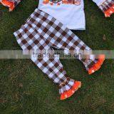 Newest Kids Fall Clothes Girls Thanksgiving Outfit Girls Thanksgiving Pant Sets Kids Long Sleeve Sets With Necklace and Headband thumbnail-3