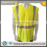 ANSI High Visibility Sleeveless 3M8710 Heat-transfer Reflective Tape Protective T-shirt thumbnail-1