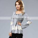 Fashion Long Sleeve Blouse for Fat Women,plus Size Women Clothing for Sale 2017 thumbnail-2