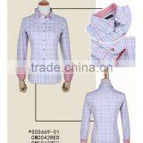 Shirt Suppliers Ladies Long Sleeve Checked Oxford Shirts thumbnail-1