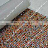 New Design 3mm Mixed Colorful Crystal Hot Fix Rhinestone Mesh thumbnail-1