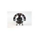 Silver Art Metal Gear Alarm Table Clock For Home Decor thumbnail-1