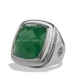 David Yurman 20mm Albion Ring with Green Onyx