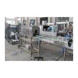 Drink Processing Manual Bottle Labeling Machine For Bottles , Shrinking Tunnel