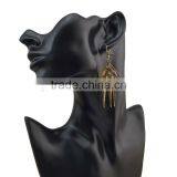 XP-TE-2155 Factory Price Stud Dangle Lady Seed Bead Tassel Earring thumbnail-3