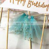 Hot Sale Blue Unicorns Happy Birthday Cake Banner Unicorn Party thumbnail-5