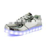 Wholesale Shining Mirror Finish PU Leather Street Dance Night Club LED Shoes thumbnail-4