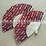 Vintage Japanese Hand Held Paper and Wood Fan thumbnail-1
