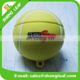 Special Tennis Ball Shape 3d Custom Logo Soft Pvc Rubber Usb Flash Drive thumbnail-2