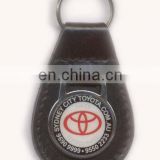 Hot Sale Customized LEATHER KEY CHAIN with metal car logo