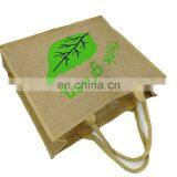 Jute Material and Gift Bag Use Double Bottler Jute Bag With Cane Handles thumbnail-4