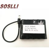 ISO factory 18.5V 3350mAH  lithium Ion battery pack made by 18650 brand cell