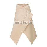 TWOTWINSTYLE Khaki Windbreaker Women Lapel Long Sleeve With Belt Patchwork Lace Up Vintage Casual thumbnail-5