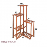 Plant corner 6 tier Shelf indoor outdoor garden patio displaying shelves rack wood flowers stand