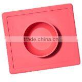 OEM Customized Silicone Dish Mat Rubber Mats Pet Cooling Mat With Bowl thumbnail-2