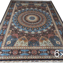 YAMEI handmade silk persian carpet for sale szie 6x9ft