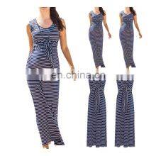 Women Summer Maternity Breastfeeding Nursing Striped Sleeveless Long Dresses Women Maxi Dress Summer Long Maxi Dress thumbnail-4