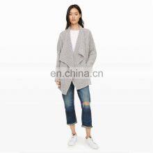 Woolen Knitted Grey Cardigan Womens Jacket thumbnail-1