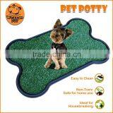 (1006) Non-toxic sythetic grass pet toilet bone shape pet mat