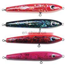 20cm/90g Hot Sale Hard Buddy Wooden GT Surface Lures Deep Sea Handmade Fishing Artificial Baits Top Water Pencil Lures thumbnail-1