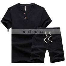 Organic t Shirt Mens Compression Shirt Set Pant Shirt New Style thumbnail-3