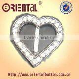 24MM Heart-shape ABS Buckles With Shiny Rhinestone thumbnail-1