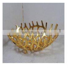 Tableware Oval Shaped Metal Bowl Custom Made Gold Polished Home Decorative Metal Bowl At Reasonable Price