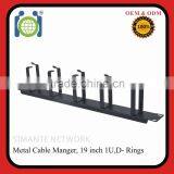 cable managerment 5 D-rings metal manager wire organizer