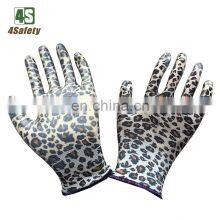 4SAFETY Women Flower Printed Nitrile Coated Nylon Knitted Safety Garden Work Gloves thumbnail-3