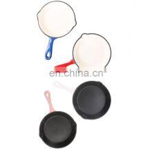 Factory Direct Cast Iron Enamel Pan Thickened Small Pan Uncoated Non-stick Frying Egg Pan Enamelled thumbnail-2