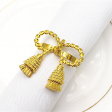 Gold Bowknot Napkin Holder Rings Metal Rings Wedding Outdoor Party Baby Shower Dinner Party Table Decoration thumbnail-2