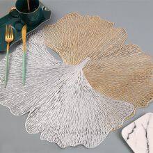 Professional Factory Made PVC Eco-Friendly Tree Shape Luxury Golden Place Mat thumbnail-4