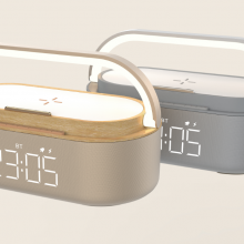 Best Seller Wireless Charger Charging With Bluetooth Speaker & Night Light Alarm Clock With Phone Holder thumbnail-3