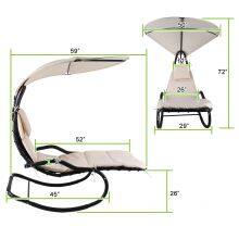 Grey Color Outdoor Modern Design Rocking Chair Indoor/Outdoor Leisure Swing Hanging Chair thumbnail-3