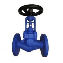 DIN Industrial GG25 GGG40 Pn16 Globe Valve Bellows Seal Globe Valve RF Flange SS Seat Globe Gate Valve thumbnail-2