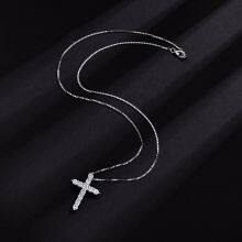 European and American Fashion, Individuality, Creativity, Diamond Studded Cross Necklace, Men's and Women's Versatile Punk thumbnail-4
