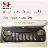 ABS Black Front Grill Angry Grille For Jeep Wrangler 2007-2014 thumbnail-4