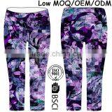 Women Tights Capri YOGA Running Pants High Waist Cropped Leggings Fitness For Wholesale thumbnail-1