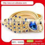 alibaba china blue sapphire feather peacock charm waist chain gold jewelry online