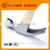 45# Carbon Steel Wooden Handle Claw Hammer / finished polished Heat-treatment