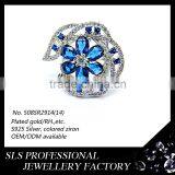 2015 Fashion China Wholesale 925 Royal Blue Silver Pakistani Bridal Jewelry Sets thumbnail-6