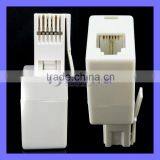 US RJ11 Telephone Socket to UK BT Plug Telephone Adapter