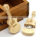 Wooden Guitar Shape Usb Flash Drive , Wood Usb Flash Drive 8gb, Guirat Shape Usb Flash Drive 8gb With Custom Logo thumbnail-1