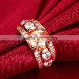 KZCR323 Fashion Women Accessories Champagne Color 18K White Gold Crown Ring thumbnail-3